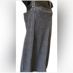 Divided BLU/WHT Check Tank Dress, L. Spring Sale